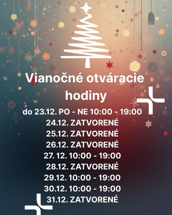 Priatelia, vianočné darčeky u nás ešte stále stíhate!🎁 Naše otváracie hodiny počas sviatkov nájdete vyššie. Zastavte sa u...